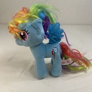 Ty Sparkle My Little Pony 2014 Blue 8" Plush Rainbow Dash